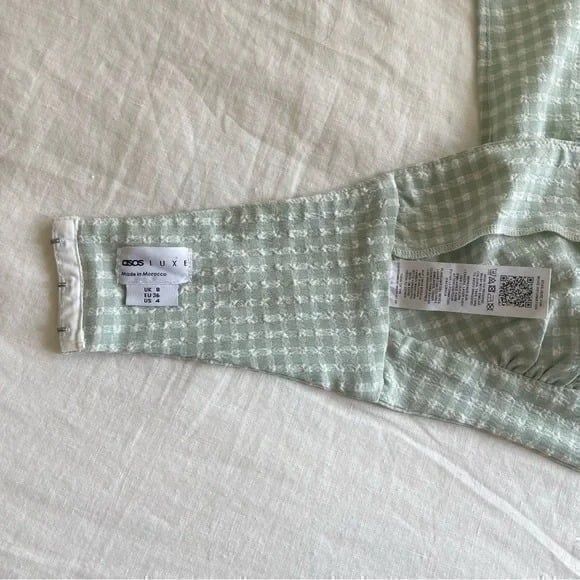 ASOS | ASOS DESIGN | Halter Top-Gingham Print | Part of a Set | Size 4 - Picture 6 of 7